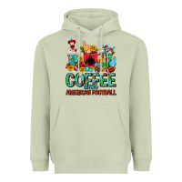 Matcha Coffee And American Football Coffee Cups Heavyweight Hoodie - FaDigitalArtStudio