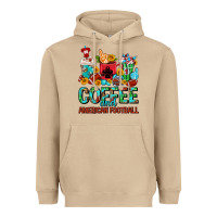 Mushroom Coffee And American Football Coffee Cups Heavyweight Hoodie - FaDigitalArtStudio