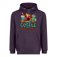 Plum Coffee And American Football Coffee Cups Heavyweight Hoodie - FaDigitalArtStudio