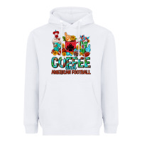 White Coffee And American Football Coffee Cups Heavyweight Hoodie - FaDigitalArtStudio