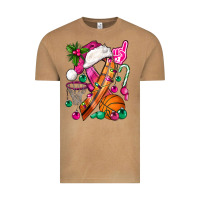 Vintage Camel Pink Christmas Breast Cancer Ribbon Basketball Vintage Tee - BundleAndBundleShop