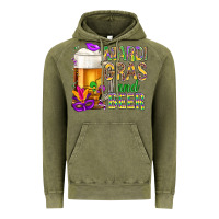 Vintage Olive Mardi Gras and beer Vintage Hoodie - BundleAndBundleShop