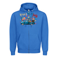 Happy 4th Of July Gnome Truck Zipper Hoodie | Teevron