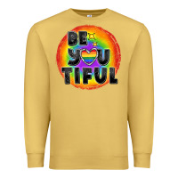 Antique Gold Be you tiful pride Premium Sweatshirt - FaDigitalArtStudio