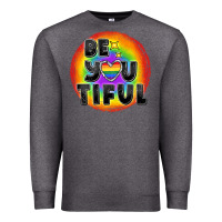 Charcoal Heather Be you tiful pride Premium Sweatshirt - FaDigitalArtStudio