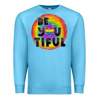 Ocean Blue Be you tiful pride Premium Sweatshirt - FaDigitalArtStudio