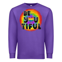 Purple Be you tiful pride Premium Sweatshirt - FaDigitalArtStudio