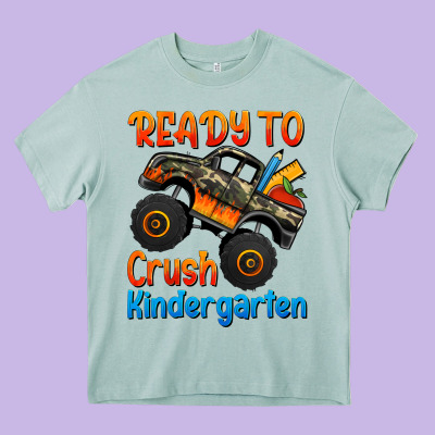 Ready To Crush Kindergarten Heavy Core Tee Designed By Jasminsmagicworld