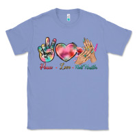 Colony Blue Peace Love Nail Hustler Classic Tee - BundleAndBundleShop