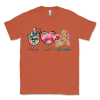 Copper Peace Love Nail Hustler Classic Tee - BundleAndBundleShop