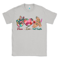 Moon Dust Peace Love Nail Hustler Classic Tee - BundleAndBundleShop