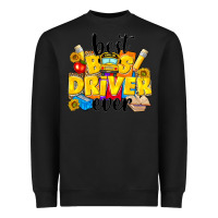Black best bus driver ever Heavyweight Sweatshirt - NancyCooperArtShop