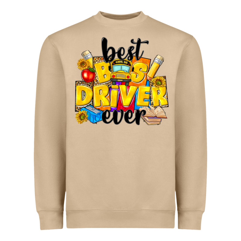 Best Bus Driver Ever Heavyweight Sweatshirt by NancyCooperArtShop | Teevron
