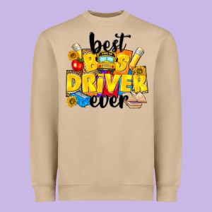 Best Bus Driver Ever Heavyweight Sweatshirt Designed By Nancycooperartshop
