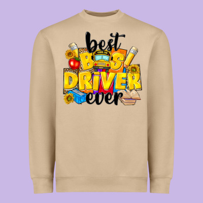 Best Bus Driver Ever Heavyweight Sweatshirt Designed By Nancycooperartshop