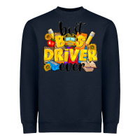 Navy best bus driver ever Heavyweight Sweatshirt - NancyCooperArtShop