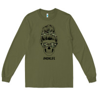 Army Green Camouflage Pattern Mom Skull Long Sleeve Tee - Bettercallsaul