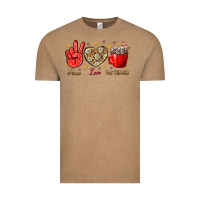 Vintage Coffee Peace Love Hot Chocolate Vintage Tee - BundleAndBundleShop