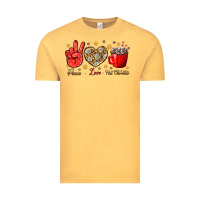 Vintage Mustard Peace Love Hot Chocolate Vintage Tee - BundleAndBundleShop