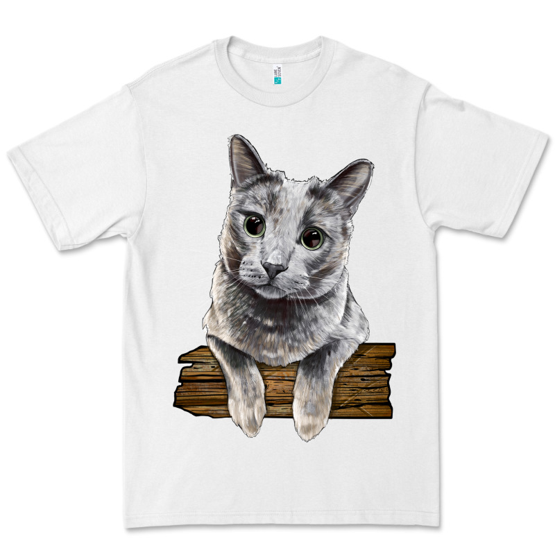 Russian Blue Cat Face Premium Tee by LillyAllenDesigns | Teevron