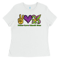 White peace love mardi gras Ladies Tee - Jasminsmagicworld
