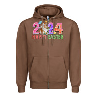 Chestnut 2024 happy easter Zipper Hoodie - CowGirlArtShop