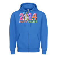 True Royal 2024 happy easter Zipper Hoodie - CowGirlArtShop