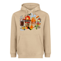 Mushroom Firefighter Coffee Cups Heavyweight Hoodie - FaDigitalArtStudio