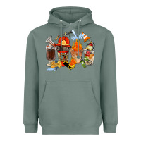 Sage Firefighter Coffee Cups Heavyweight Hoodie - FaDigitalArtStudio
