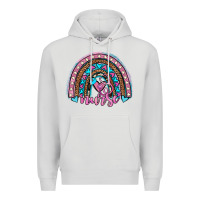 Dove Grey leopard cowhide nurse rainbow Premium Hoodie - JahusDesignShop
