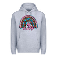 Heather Grey leopard cowhide nurse rainbow Premium Hoodie - JahusDesignShop
