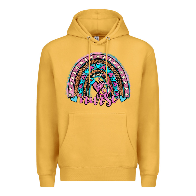 Leopard Cowhide Nurse Rainbow Premium Hoodie by JahusDesignShop | Teevron