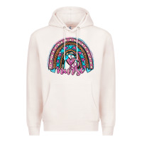 Pale Pink leopard cowhide nurse rainbow Premium Hoodie - JahusDesignShop