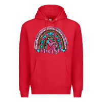 Red leopard cowhide nurse rainbow Premium Hoodie - JahusDesignShop