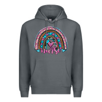 Rock leopard cowhide nurse rainbow Premium Hoodie - JahusDesignShop