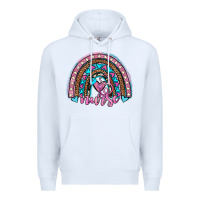 White leopard cowhide nurse rainbow Premium Hoodie - JahusDesignShop