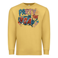 Antique Gold Party in the USA Premium Sweatshirt - FaDigitalArtStudio