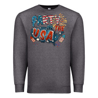 Charcoal Heather Party in the USA Premium Sweatshirt - FaDigitalArtStudio