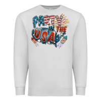 Dove Grey Party in the USA Premium Sweatshirt - FaDigitalArtStudio