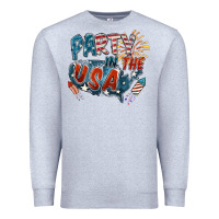 Heather Grey Party in the USA Premium Sweatshirt - FaDigitalArtStudio