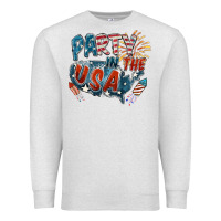 Oatmeal Heather Party in the USA Premium Sweatshirt - FaDigitalArtStudio
