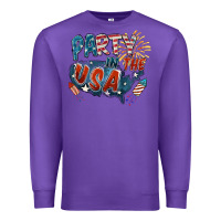 Purple Party in the USA Premium Sweatshirt - FaDigitalArtStudio