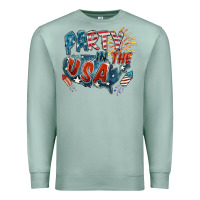 Seafoam Party in the USA Premium Sweatshirt - FaDigitalArtStudio