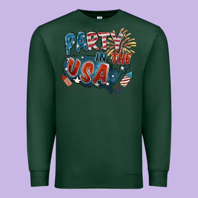Party In The Usa Premium Sweatshirt Designed By Fadigitalartstudio