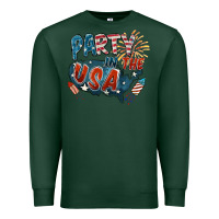 Sports Green Party in the USA Premium Sweatshirt - FaDigitalArtStudio