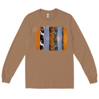 Toasted Coconut Western Cowhide Glitter Aztec Leopard Pattern Brushstroke Long Sleeve Tee - Bettercallsaul