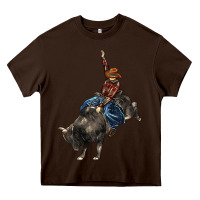 Chocolate Brown western rodeo bullfighter Heavy Core Tee - BarkalooDesign