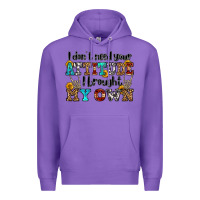 Purple i don't need your attitude i brought my own olivia Premium Hoodie - OliviaCreatesArt