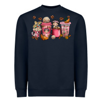 Navy cafecito y chisme coffee cups Heavyweight Sweatshirt - texasbilliewilder
