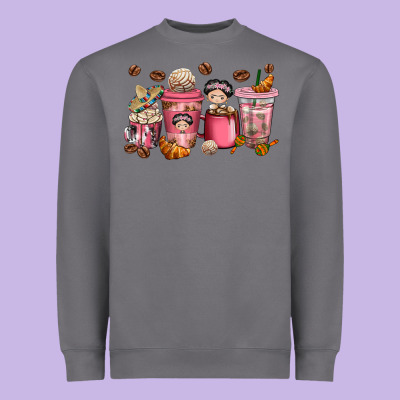 Cafecito Y Chisme Coffee Cups Heavyweight Sweatshirt Designed By Texasbilliewilder